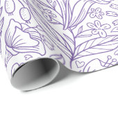 Lavendel-Blumen-Geschenkpapier Geschenkpapier (Rolleneckpunkt)