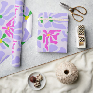 Lavendel-Blumen-Geschenkpapier Geschenkpapier