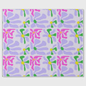 Lavendel-Blumen-Geschenkpapier Geschenkpapier (Flach)