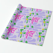 Lavendel-Blumen-Geschenkpapier Geschenkpapier (Ungerollt)