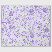 Lavendel-Blumen-Geschenkpapier Geschenkpapier (Flach)