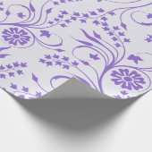 Lavendel-Blumen-Geschenkpapier Geschenkpapier (Ecke)
