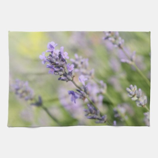 Lavendel-Blumen Geschirrtuch (Horizontal)