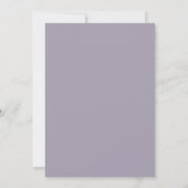 Lavendel-Blumen-Herbsthochzeit Einladung (Rückseite)