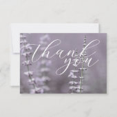 Lavendel-Blumen-Hochzeit-Dankeskarten (Vorderseite)