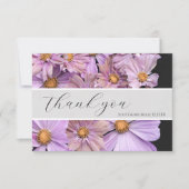 Lavendel-Blumen-Hochzeit-Dankeskarten Dankeskarte (Vorderseite)
