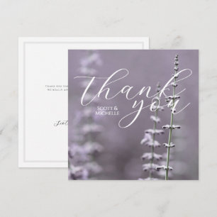 Lavendel-Blumen-Hochzeit-Dankeskarten Dankeskarte