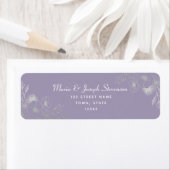 Lavendel-Blumen-Hochzeit-Rücksendeadresse (Insitu)