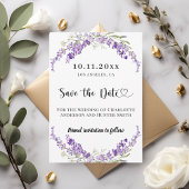Lavendel Blumen Hochzeit Save the Date