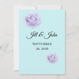 Lavendel-Blumen-Hochzeitseinladung Einladung