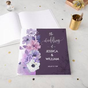 Lavendel Blumen Hochzeitsgästebuch Gästebuch