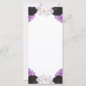 Lavendel-Blumen-Hochzeitsprogrammkarte (Rückseite)