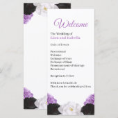 Lavendel-Blumen-Hochzeitsprogrammkarte (Vorne/Hinten)