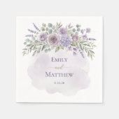 Lavendel Blumen Hochzeitsserviette Serviette (Vorderseite)