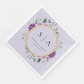 Lavendel Blumen Hochzeitsservietten Serviette (Ecke)