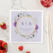 Lavendel Blumen Hochzeitsservietten Serviette (Beispiel)