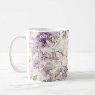 Lavendel-Blumen-Kaffeetasse | Elegante lila Botani Kaffeetasse