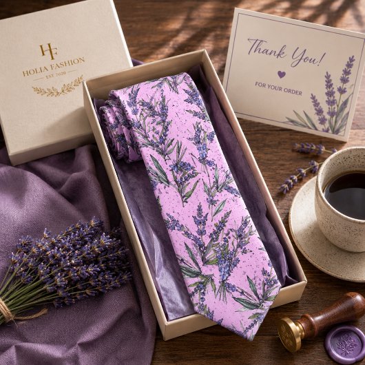 Lavendel Blumen Krawatte