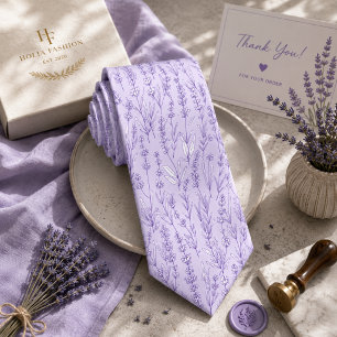 Lavendel Blumen Krawatte