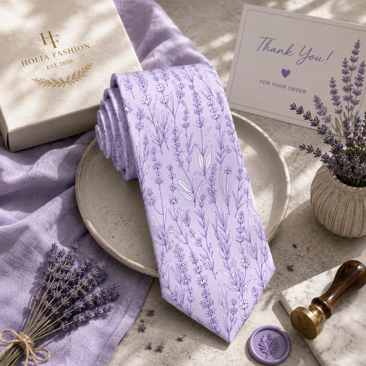 Lavendel Blumen Krawatte