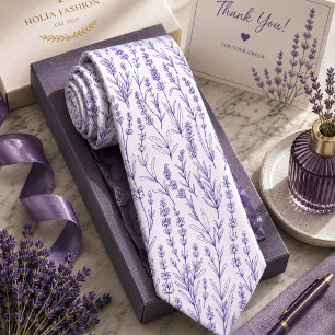 Lavendel Blumen Krawatte