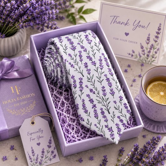 Lavendel Blumen Krawatte