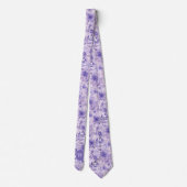 Lavendel-Blumen-Monogramm Krawatte (Rückseite)