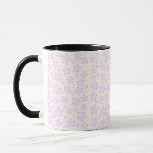 Lavendel-Blumen-Muster-Tasse Tasse (Links)