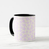 Lavendel-Blumen-Muster-Tasse Tasse (Vorderseite Links)
