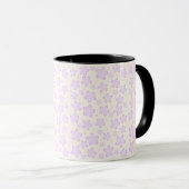 Lavendel-Blumen-Muster-Tasse Tasse (VorderseiteRechts)