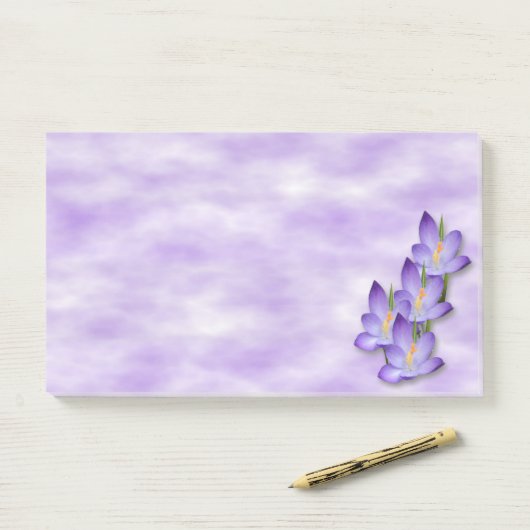 Lavendel-Blumen-Post-Itanmerkungen Post-it Klebezettel (Auf Schreibtisch)