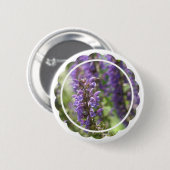 Lavendel-Blumen-runder Knopf Button (Vorne & Hinten)
