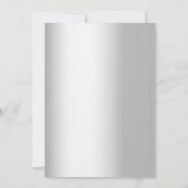 Lavendel Blumen Silber 25. Hochzeitstag Einladung (Rückseite)