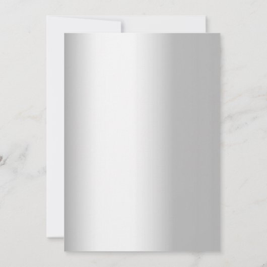 Lavendel Blumen Silber 25. Hochzeitstag Einladung (Rückseite)