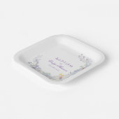 Lavendel-Blumen-Tauf-Papierteller Pappteller (Gewinkelt)