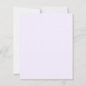 Lavendel Blumen Violett Abend Hochzeit Einladung (Rückseite)