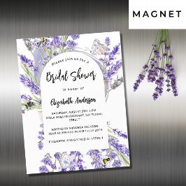 Lavendel Blumen violettes luxuriöses Brautparty Magneteinladung