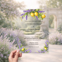 Lavendel Blumen Zitronen Luxus klare Hochzeit 