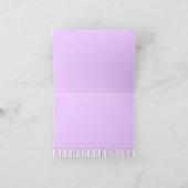 Lavendel Blumendamast und Streifen-Monogramm (Innenseite)