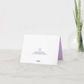 Lavendel Blumendamast und Streifen-Monogramm (Rückseite)