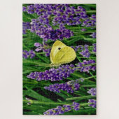 Lavendel-Blumengarten mit Schmetterling 1014 pc Pu Puzzle (Vertikal)