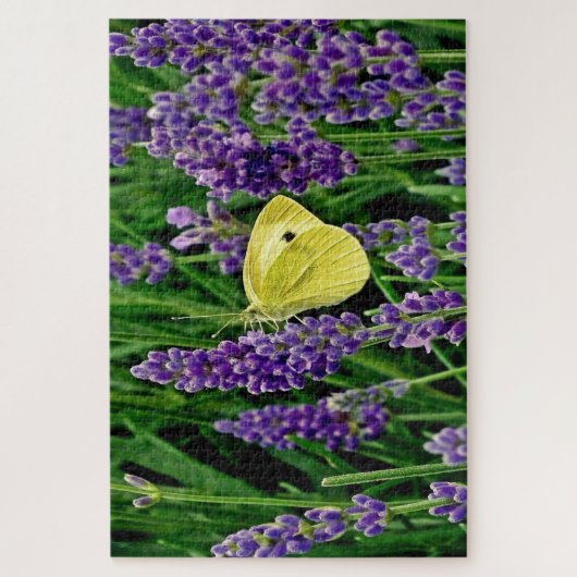 Lavendel-Blumengarten mit Schmetterling 1014 pc Pu Puzzle (Vertikal)