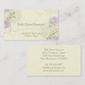 Lavendel-Blumengarten-Visitenkarte Visitenkarte (Vorne/Hinten)