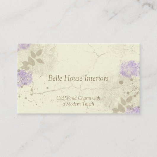 Lavendel-Blumengarten-Visitenkarte Visitenkarte (Vorderseite)