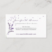 Lavendel-Blumenhändler Visitenkarte (Rückseite)