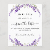 Lavendel-Blumenkohl Save the Date Flyer (Vorne)