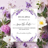 Lavendel-Blumenkohl Save the Date Flyer