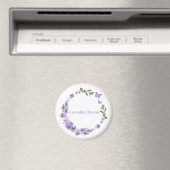 Lavendel-Blumenkranz Botanisches Design Magnet (In Situ (Geschirrspüler))
