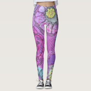 Lavendel-BlumenLeggings Leggings