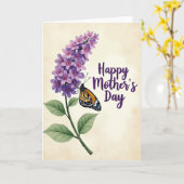 Lavendel-Blumenmuster-Karte Karte (Gelbe Blume)